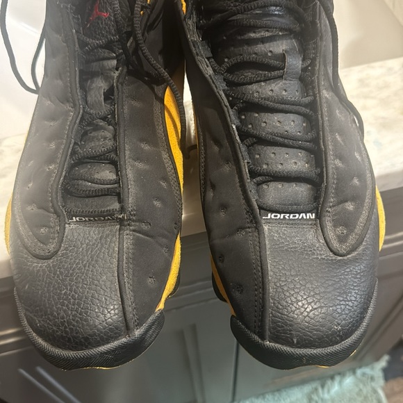 Jordan 13 de la sol black and gold shoes main image 5